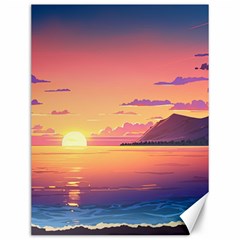 Sunset Ocean Beach Water Tropical Island Vacation 3 Canvas 12  X 16  by Pakemis