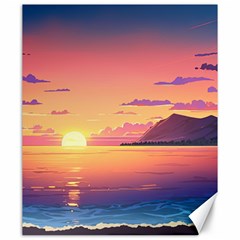 Sunset Ocean Beach Water Tropical Island Vacation 3 Canvas 20  X 24  by Pakemis