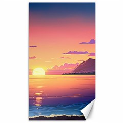 Sunset Ocean Beach Water Tropical Island Vacation 3 Canvas 40  X 72  by Pakemis