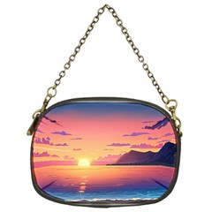 Sunset Ocean Beach Water Tropical Island Vacation 3 Chain Purse (one Side) by Pakemis