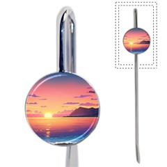 Sunset Ocean Beach Water Tropical Island Vacation 3 Book Mark by Pakemis