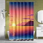 Sunset Ocean Beach Water Tropical Island Vacation 3 Shower Curtain 48  x 72  (Small)  Curtain(48  X 72 ) - 42.18 x64.8  Curtain(48  X 72 )