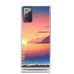 Sunset Ocean Beach Water Tropical Island Vacation 3 Samsung Galaxy Note 20 Tpu Uv Case by Pakemis