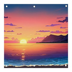 Sunset Ocean Beach Water Tropical Island Vacation 3 Banner And Sign 3  X 3  by Pakemis