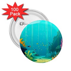 Intro Youtube Background Wallpaper Aquatic Water 2 25  Buttons (100 Pack)  by Pakemis