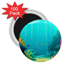 Intro Youtube Background Wallpaper Aquatic Water 2 25  Magnets (100 Pack)  by Pakemis