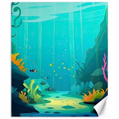 Intro Youtube Background Wallpaper Aquatic Water Canvas 8  X 10  by Pakemis