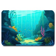 Intro Youtube Background Wallpaper Aquatic Water Large Doormat by Pakemis