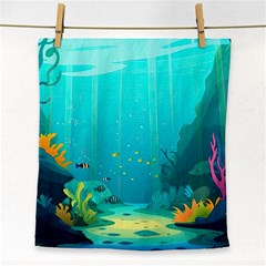 Intro Youtube Background Wallpaper Aquatic Water Face Towel by Pakemis