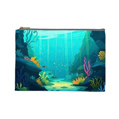 Intro Youtube Background Wallpaper Aquatic Water Cosmetic Bag (large) by Pakemis