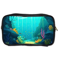 Intro Youtube Background Wallpaper Aquatic Water Toiletries Bag (one Side) by Pakemis