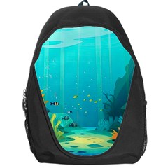 Intro Youtube Background Wallpaper Aquatic Water Backpack Bag by Pakemis