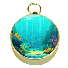 Intro Youtube Background Wallpaper Aquatic Water Gold Compasses by Pakemis