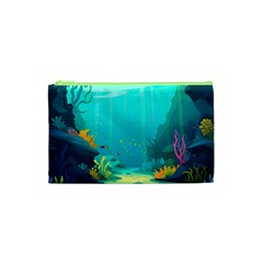 Intro Youtube Background Wallpaper Aquatic Water Cosmetic Bag (xs) by Pakemis