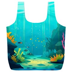 Intro Youtube Background Wallpaper Aquatic Water Full Print Recycle Bag (xxl) by Pakemis