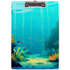 Intro Youtube Background Wallpaper Aquatic Water A4 Acrylic Clipboard by Pakemis