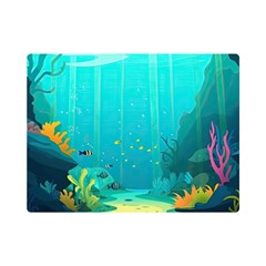 Intro Youtube Background Wallpaper Aquatic Water One Side Premium Plush Fleece Blanket (mini)