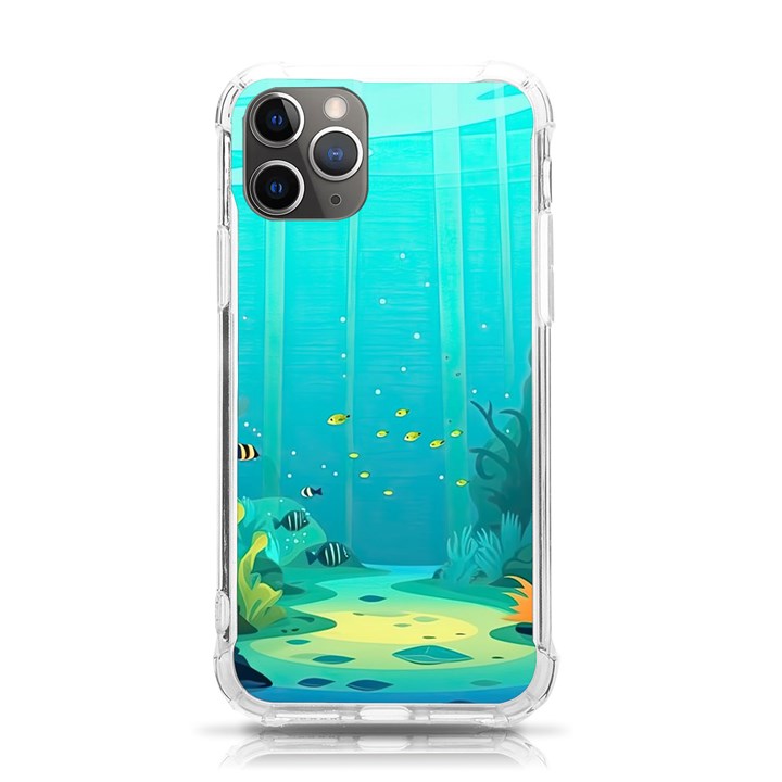 Intro Youtube Background Wallpaper Aquatic Water iPhone 11 Pro 5.8 Inch TPU UV Print Case