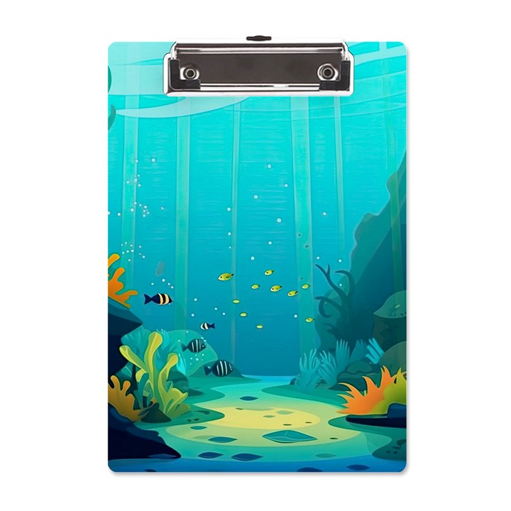 Intro Youtube Background Wallpaper Aquatic Water A5 Acrylic Clipboard