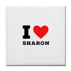 I Love Sharon Tile Coaster