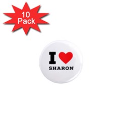 I Love Sharon 1  Mini Magnet (10 Pack) 