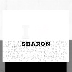 I Love Sharon Rectangular Jigsaw Puzzl by ilovewhateva