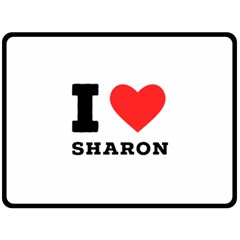 I Love Sharon Fleece Blanket (large)