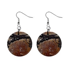 Rustic Charm Abstract Print Mini Button Earrings by dflcprintsclothing