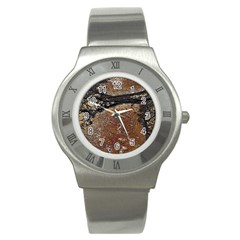 Rustic Charm Abstract Print Stainless Steel Watch by dflcprintsclothing