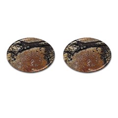 Rustic Charm Abstract Print Cufflinks (oval) by dflcprintsclothing