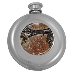 Rustic Charm Abstract Print Round Hip Flask (5 Oz) by dflcprintsclothing