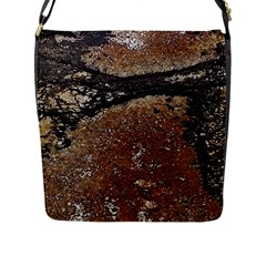 Rustic Charm Abstract Print Flap Closure Messenger Bag (l) by dflcprintsclothing