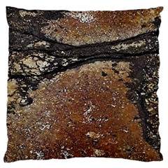 Rustic Charm Abstract Print Large Premium Plush Fleece Cushion Case (two Sides) by dflcprintsclothing