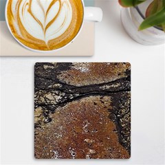 Rustic Charm Abstract Print Uv Print Square Tile Coaster  by dflcprintsclothing