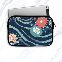 Waves Flowers Pattern Water Floral Minimalist Apple Ipad Mini Zipper Cases by Pakemis