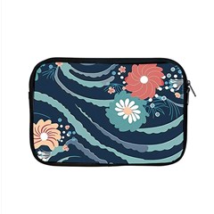 Waves Flowers Pattern Water Floral Minimalist Apple Macbook Pro 15  Zipper Case by Pakemis