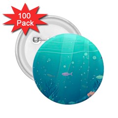 Ai Generated Ocean Sea Fish Aquatic Water Nature 3 2 25  Buttons (100 Pack)  by Pakemis