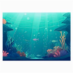 Ai Generated Ocean Sea Fish Aquatic Water Nature 3 Large Glasses Cloth (2 Sides) by Pakemis