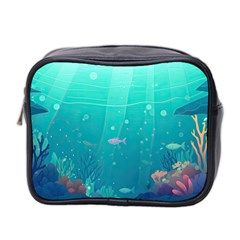 Ai Generated Ocean Sea Fish Aquatic Water Nature 3 Mini Toiletries Bag (two Sides) by Pakemis