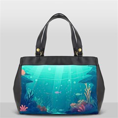 Ai Generated Ocean Sea Fish Aquatic Water Nature 3 Oversize Office Handbag (2 Sides) by Pakemis