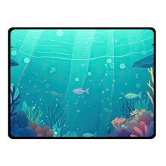 Ai Generated Ocean Sea Fish Aquatic Water Nature 3 One Side Fleece Blanket (small) by Pakemis