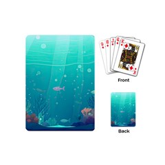 Ai Generated Ocean Sea Fish Aquatic Water Nature 3 Playing Cards Single Design (mini) by Pakemis