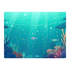 Ai Generated Ocean Sea Fish Aquatic Water Nature 3 Premium Plush Fleece Blanket (mini) by Pakemis