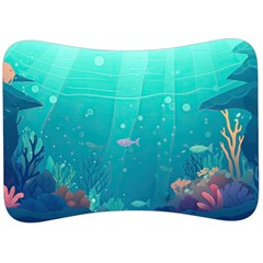 Ai Generated Ocean Sea Fish Aquatic Water Nature 3 Velour Seat Head Rest Cushion by Pakemis