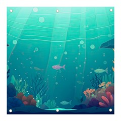 Ai Generated Ocean Sea Fish Aquatic Water Nature 3 Banner And Sign 3  X 3  by Pakemis