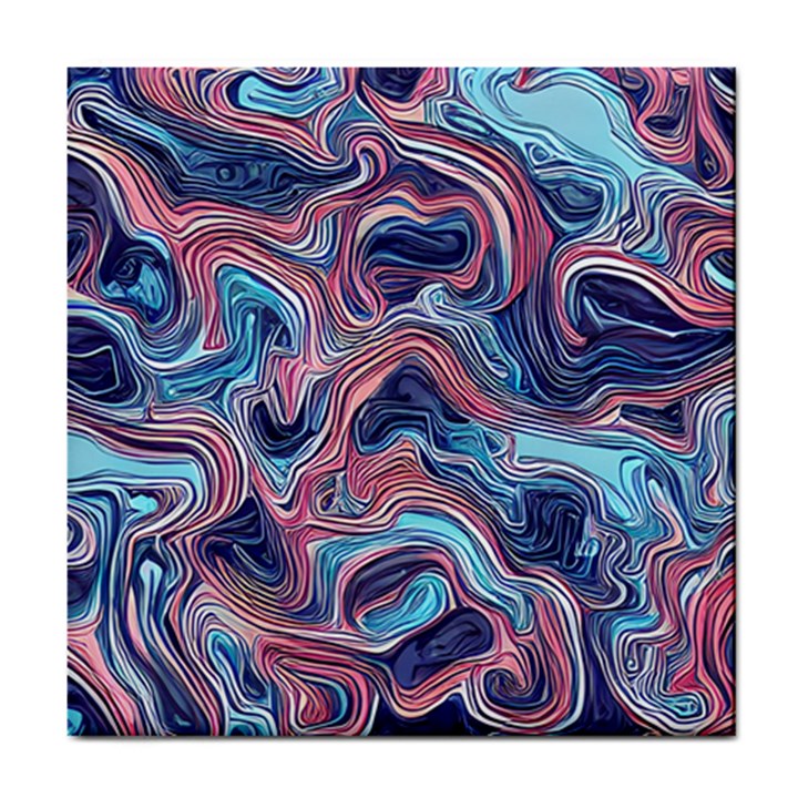 Fluid Art Pattern Tile Coaster