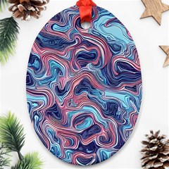 Fluid Art Pattern Ornament (oval) by GardenOfOphir