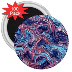 Fluid Art Pattern 3  Magnets (100 Pack) by GardenOfOphir