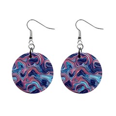 Fluid Art Pattern Mini Button Earrings by GardenOfOphir