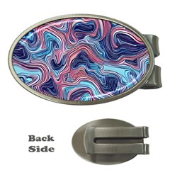 Fluid Art Pattern Money Clips (oval)  by GardenOfOphir